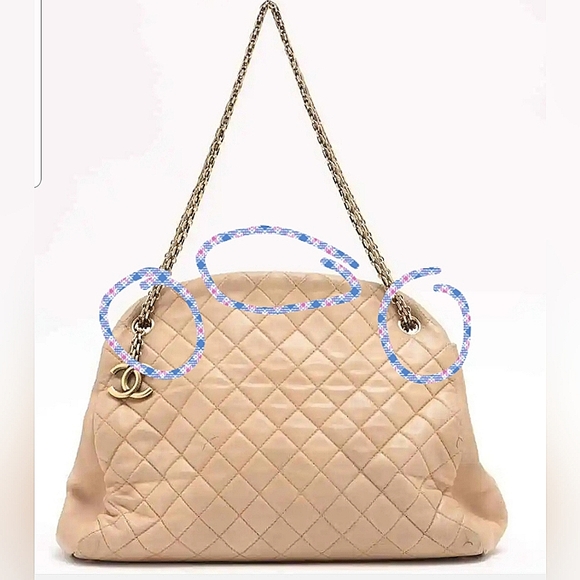 Chanel Matelasse 14th Series Beige Lambskin Gold Metal Chain Shoulder Bag - Picture 10 of 16